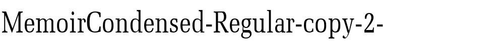 MemoirCondensed Regular.ttf