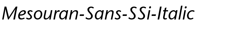 Mesouran Sans SSi Italic.ttf