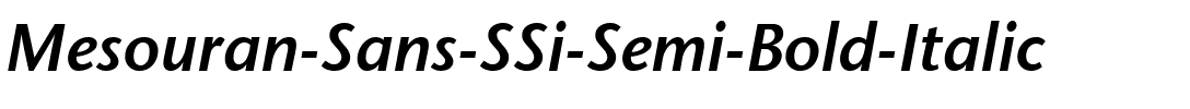 Mesouran Sans SSi Semi Bold Italic.ttf