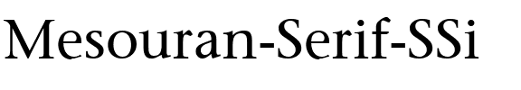 Mesouran Serif SSi Regular.ttf