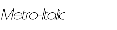 Metro Italic.ttf