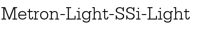 Metron Light SSi Light.ttf