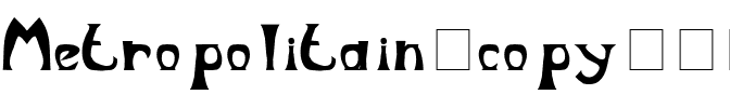 Metropolitain Regular.ttf