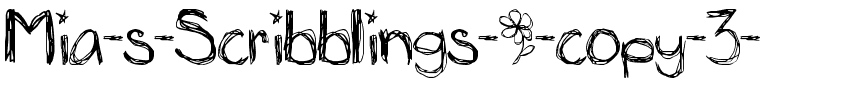 Mia’s Scribblings ~ Normal.ttf