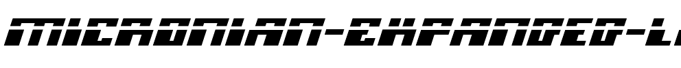 Micronian Expanded Laser Italic Expanded Italic.ttf