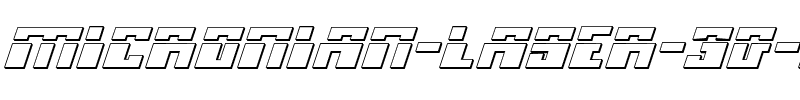 Micronian Laser 3D Italic Italic.ttf