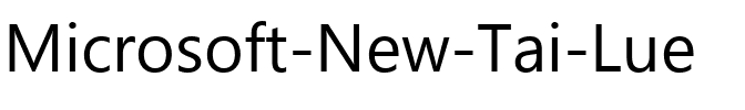 Microsoft New Tai Lue Regular.ttf