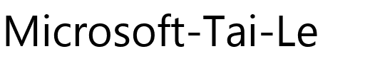 Microsoft Tai Le Regular.ttf
