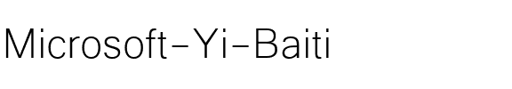 Microsoft Yi Baiti Normal.ttf
