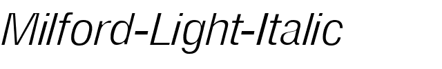 Milford Light LightItalic.ttf