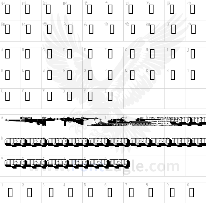 Military-dingbats-Fenotype