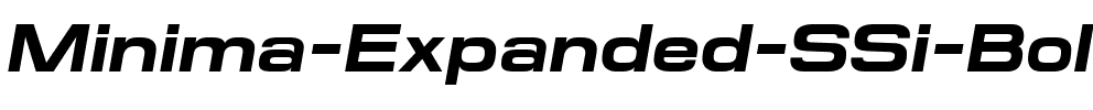 Minima Expanded SSi Bold Italic.ttf