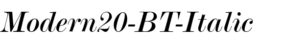 Modern20 BT Italic.ttf