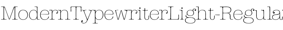 ModernTypewriterLight Regular.ttf