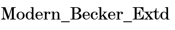 Modern Becker Extd Regular.ttf