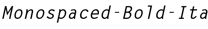 Monospaced Bold Italic.ttf