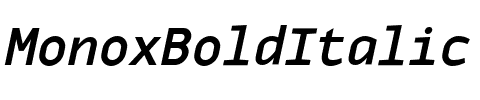 MonoxBoldItalic Regular.ttf
