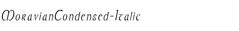 MoravianCondensed Italic.ttf
