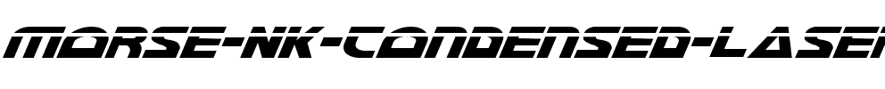 Morse NK Condensed Laser Italic Condensed Laser Italic.ttf