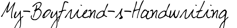 My Boyfriend's Handwriting Normal.ttf