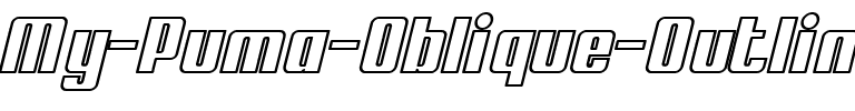 My Puma Oblique Outlined Regular.ttf