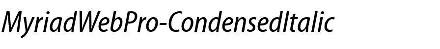Myriad Web Pro Condensed Italic.ttf