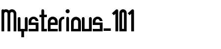 Mysterious 101 Regular.ttf