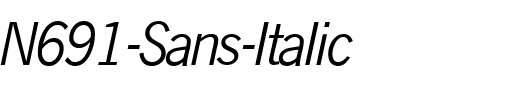 N691-Sans Italic.ttf