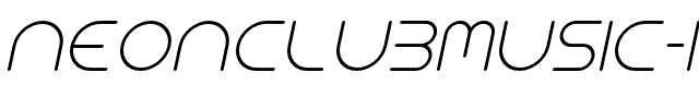 NEON CLUB MUSIC Italic.otf