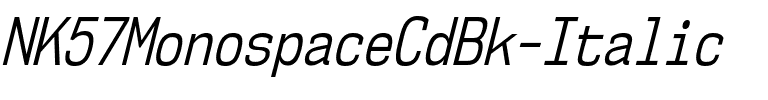 NK57 Monospace Cd Bk Italic.ttf