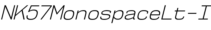 NK57 Monospace Lt Italic.ttf
