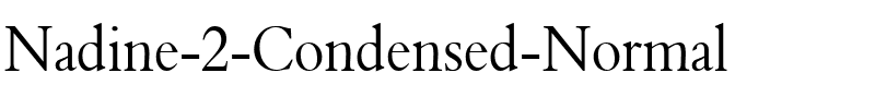 Nadine 2 Condensed Normal.ttf