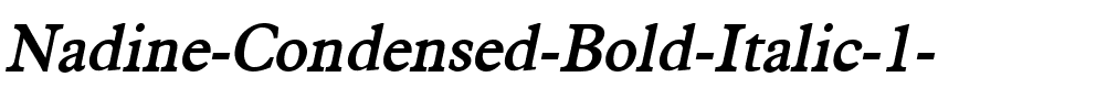 Nadine-Condensed Bold Italic.ttf