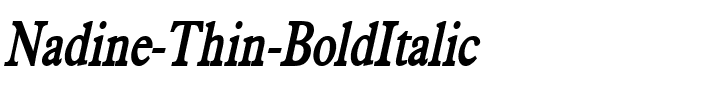 Nadine Thin BoldItalic.ttf