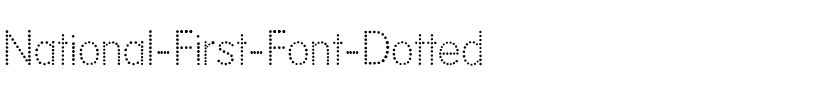 National First Font Dotted Normal.ttf