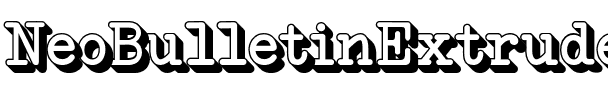 NeoBulletin Extruded Regular.otf