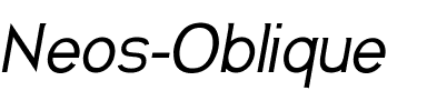 Neos Oblique Regular.ttf