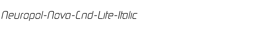 Neuropol Nova Cnd Lite Italic.ttf