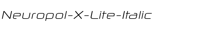 Neuropol X Lite Italic.ttf