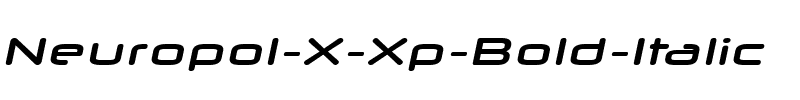 Neuropol X Xp Bold Italic.ttf