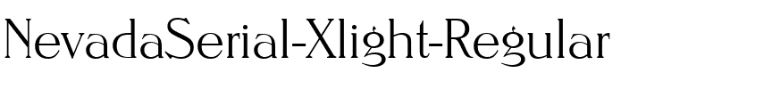NevadaSerial-Xlight Regular.ttf