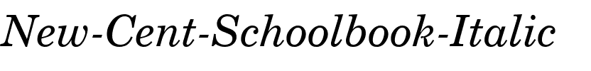 New Cent Schoolbook Italic Italic.ttf