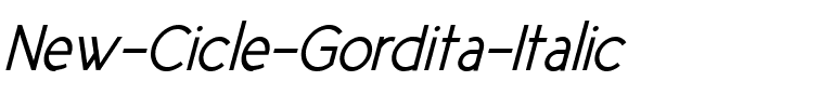 New Cicle Gordita Italic.ttf