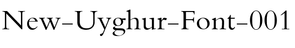 New Uyghur Font 001 Regular.ttf