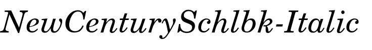 NewCenturySchlbk-Italic Regular.ttf