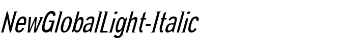 NewGlobalLight Italic.ttf