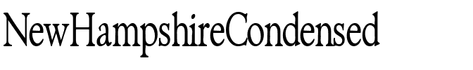 NewHampshireCondensed Regular.ttf