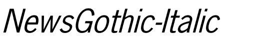 NewsGothic Italic Italic.ttf