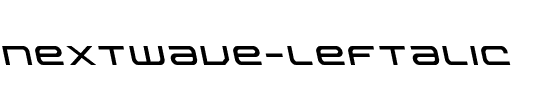 Nextwave Leftalic Italic.ttf