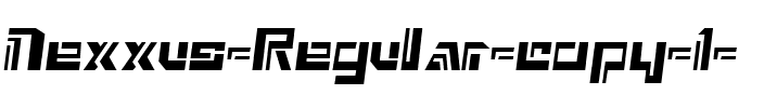 Nexxus Regular.ttf